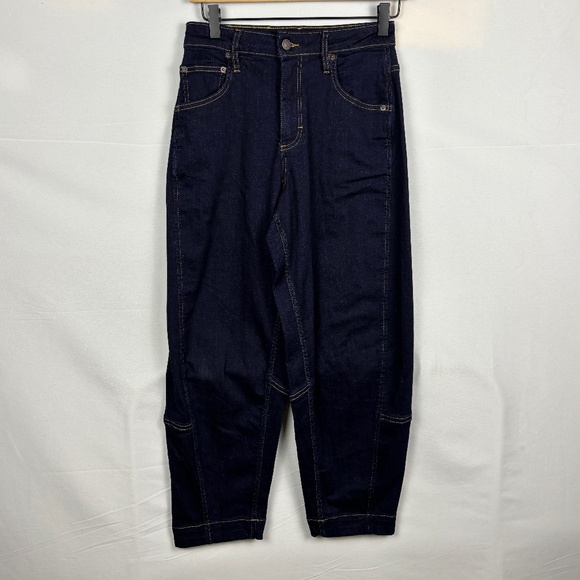 Ruti Womens High Rise Wide-Leg Ultimate Barrel Jeans 4/S 54806121 Dark Blue NWOT - Picture 1 of 13